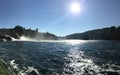 Beautiful waterfall Ã¢â¬ËReinfallÃ¢â¬â¢ with sun light, Newzealand